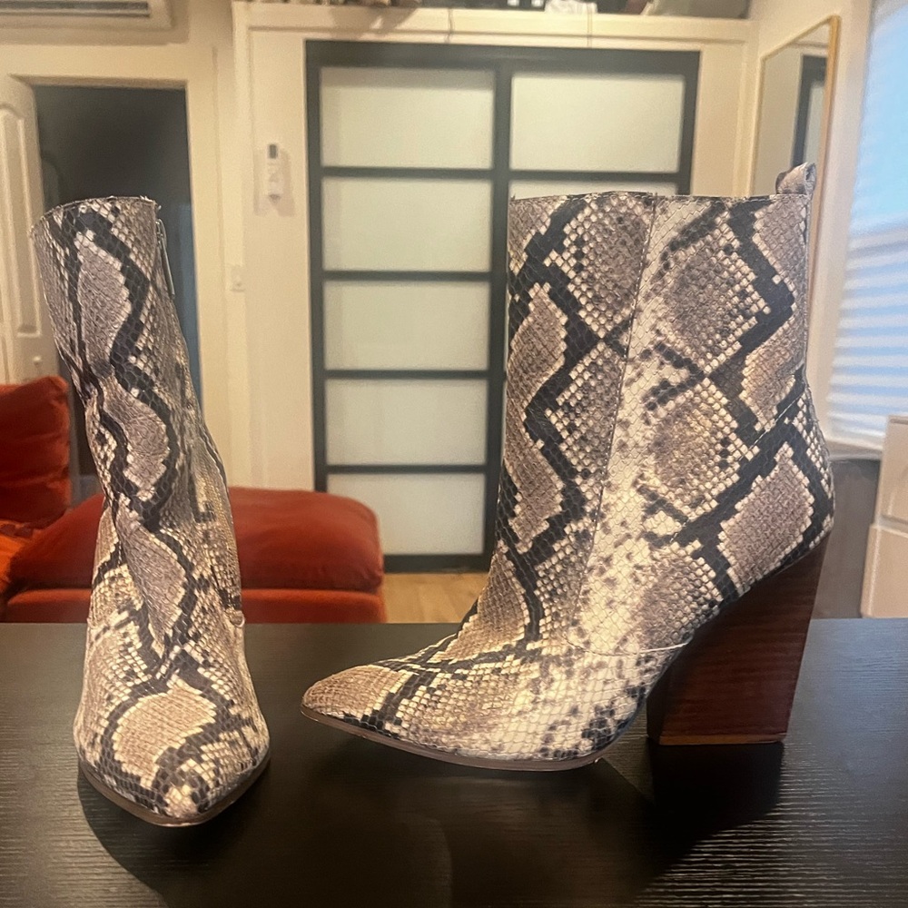 Snake Skin Western Booties